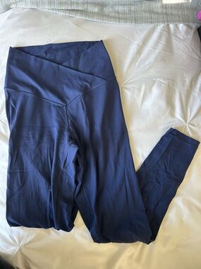 Aerie High-Waist Crossover Navy Leggings size small